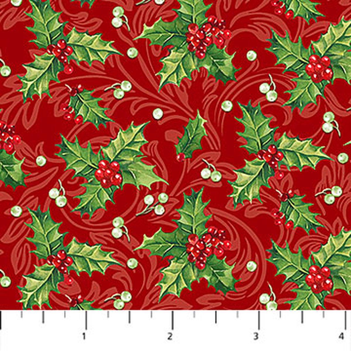 Yuletide Traditions Holly Red Multi