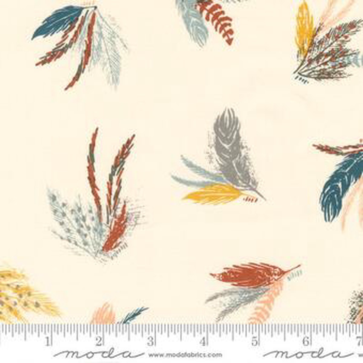 Woodland Wildflowers Cream Feather