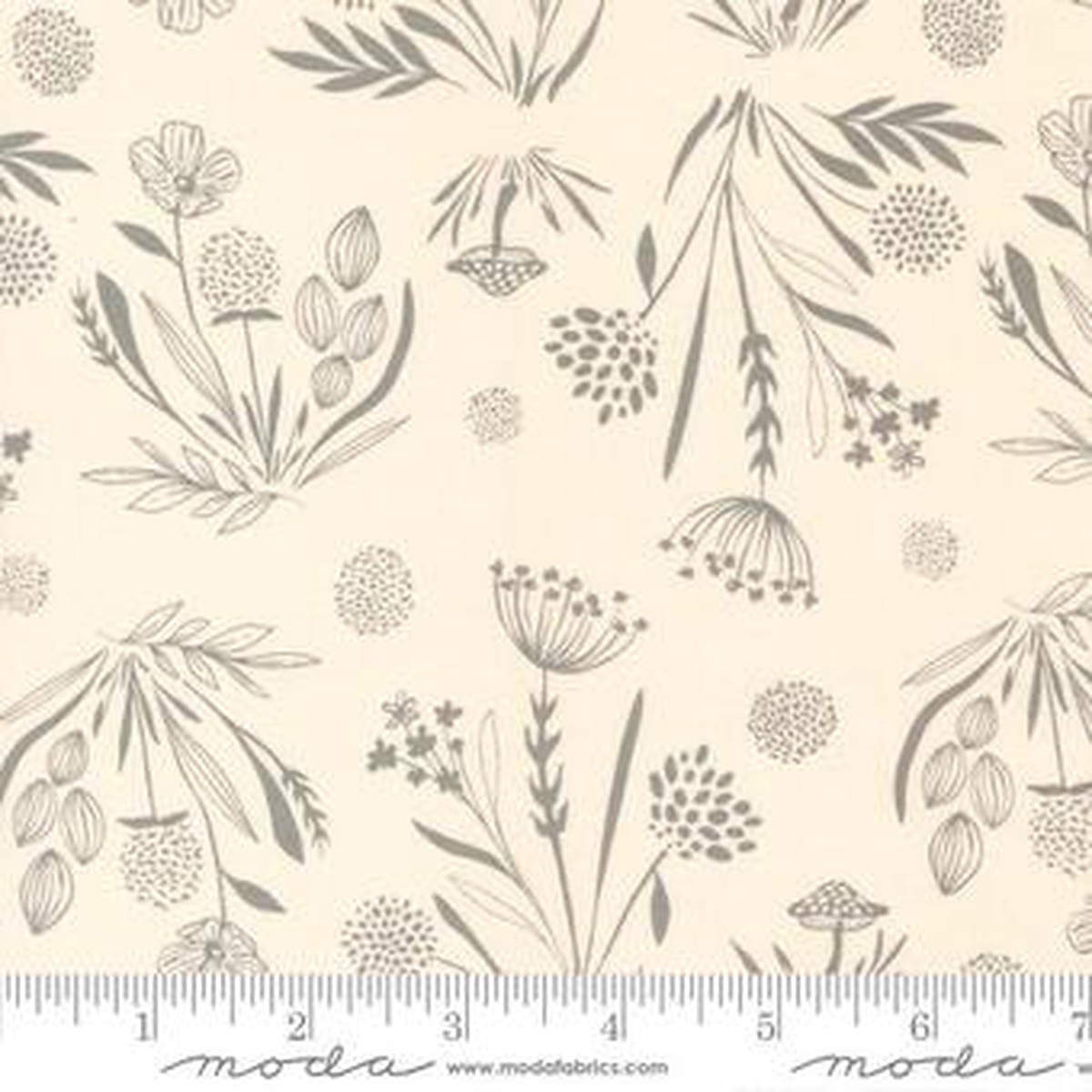 Woodland Wildflowers Cream Charcoal